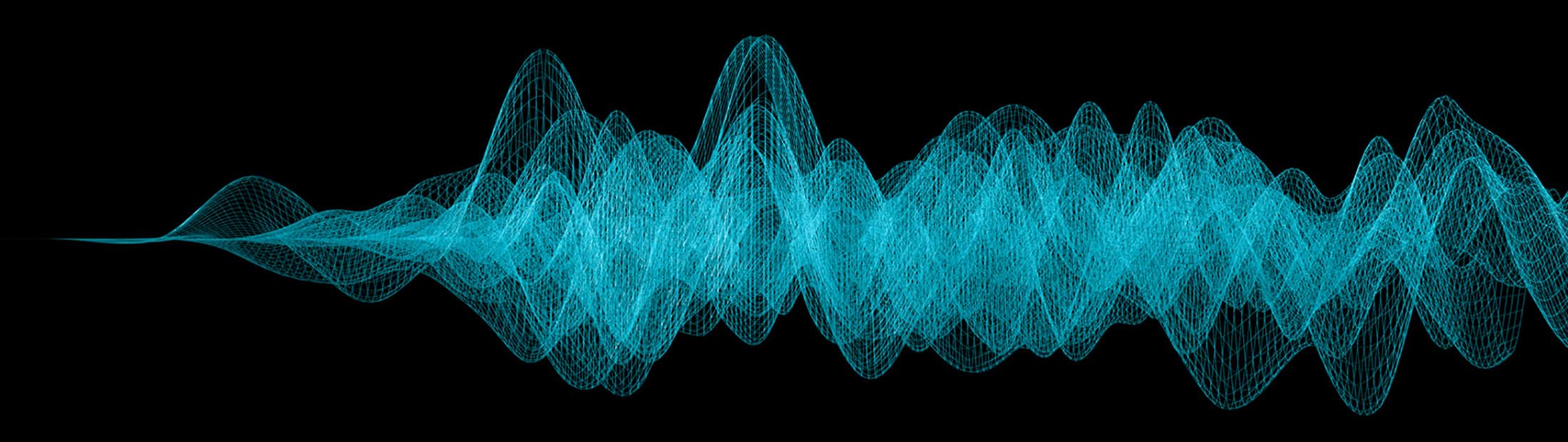 an illustration of sound wave on black background